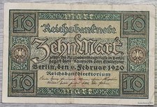10 Marks 1920 from Germany