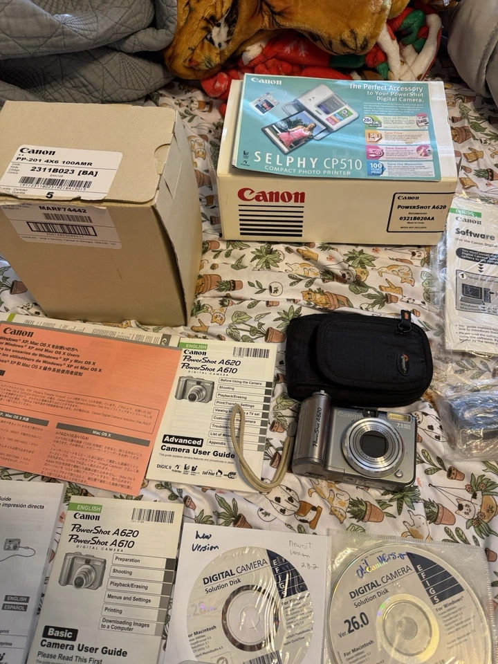 Cámara digital Canon PowerShot A620 500+ hojas papel fotográfico impresora Canon Pixma Foto 4 de 4