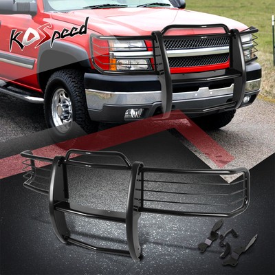 Black Front Bumper Push Bar Brush Grille Guard for 01-07 Silverado 1500-3500 HD