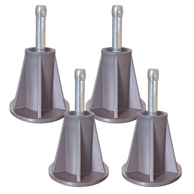 Home's Place Steel Stem Bed Frame Feet to Replace Wheels. Prevent Dark Brown 