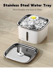 Veken Innovation Award Wining Stainless Steel Cat Water Fountain 95Oz/2.8L Auto