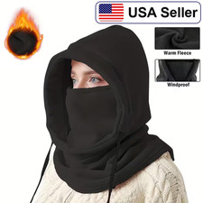 3-in-1 Cold Winter Hooded Neck Warmer Face Mask  Beanie Hat Unisex Cold-Proof