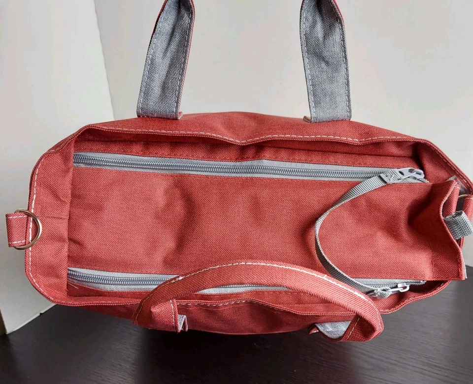 LocknLock Insulated Tote With 3-Piece Storage Set Red Gray Lock & Lock Lock And - Image 3 of 4