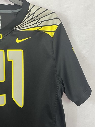 Nike Oregon Ducks Football Jersey #21 DeJuan Riggs Men’s Size XXL 2XL Black - Picture 11 of 22
