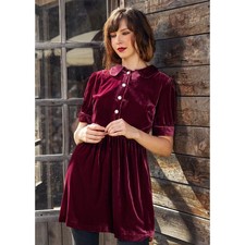 Such A Stunner Velvet Shirt Dress (Final Sale) Red 4