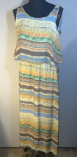 New Robert Louis Maxi dress Sz Medium Aztec Boho Flowy Peasant