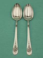 Wm Rogers Mfg. Co. AA IS JUBILEE Silverplate 8 1/2" Serving Spoons Set Of 2
