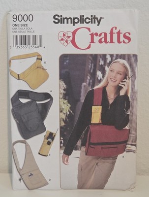 Simplicity Crafts Pattern 9000 - 4 Different Bag & 1 Cell Phone Holder Patterns