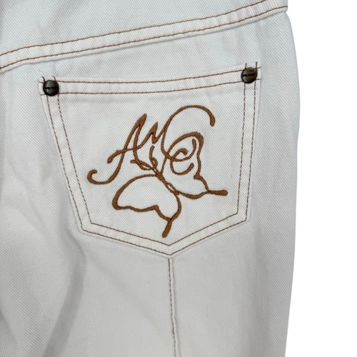 Alexander McQueen Collection White Denim Flare Jeans Women's Size 40 Designer - Picture 3 of 7