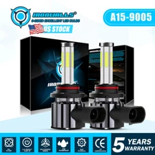 6 Sides 9005 HB3 LED Headlight Bulbs Conversion Kit High Beam White Super Bright