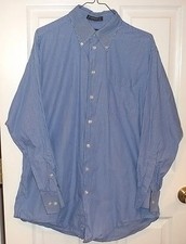 Mens NAUTICA BLUE Striped DRESS SHIRT size 16.5 32/33 NEW Poplin Button Collar