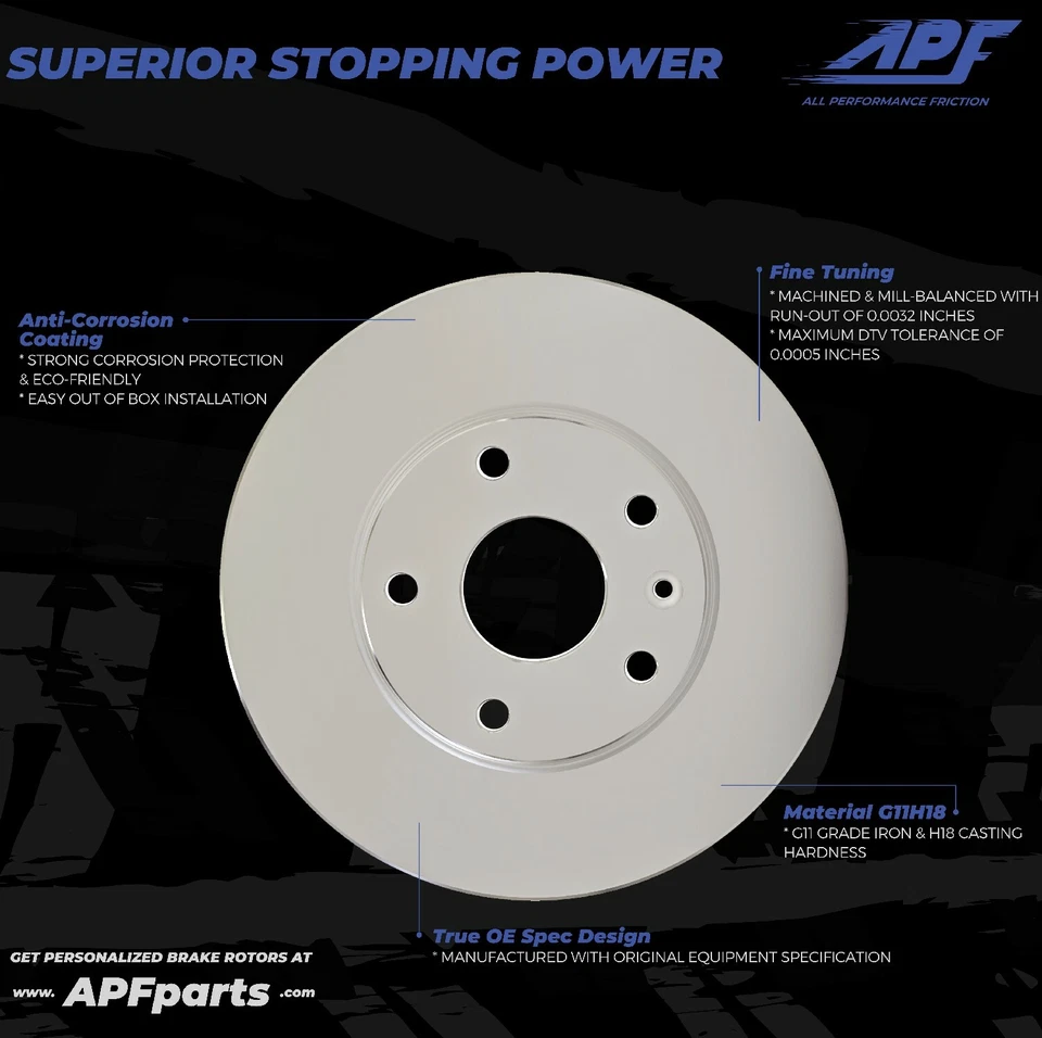 Front Premium Geo Coated Brake Rotor for Chrysler Prowler 2001-2002 - Image 3 of 4