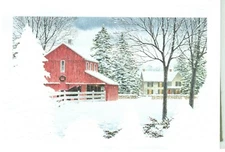 16 Embossed Boxed Christmas Cards "Tranquil Hour"   Artist George Shumate