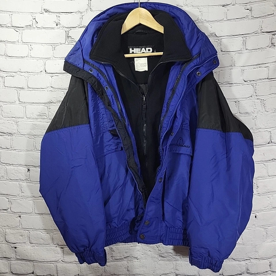 Head Skiwear Hombres 2 en 1 Chaqueta de Esquí Abrigo Grande Polar Azul Negro Bloque de Color Foto 4 de 4