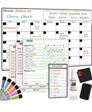 JW Crafts -Chore Chart Kit for Kids Teens  Adults -Magnetic 5 Charts Markers