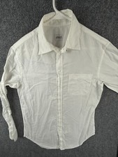 Armani Collezioni Button Up Shirt Men Long Sleeve White Size 15.5 Lightweight