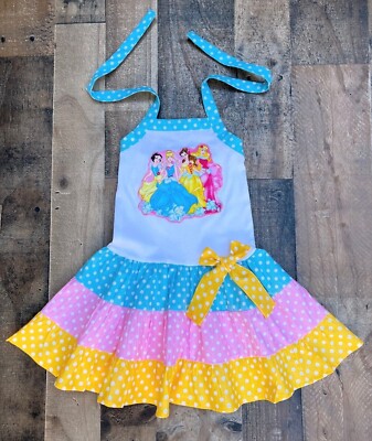 Disney Princess Twirl Dress Cinderella Belle Sleeping Beauty Snow White  Dress