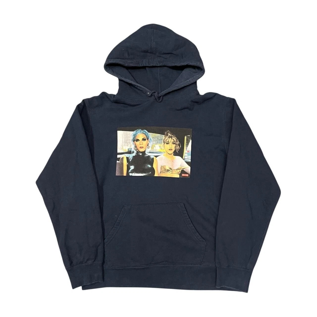 Sweat à capuche graphique Supreme bleu marine nan goldin (L)