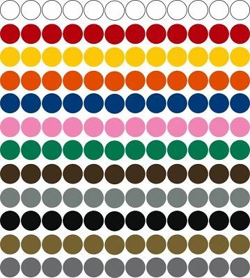 KLEBERIO 840 Klebepunkte 10 mm (1cm) einer Farbe Punkt selbstklebend glänzend Aufkleber