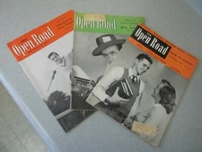 The Open Road magazines July 1947, August 1947, September 1947 Man cave reading
