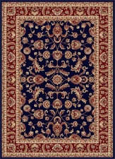 Blue Leaves Bordered Oriental Area Rug Oriental Scrolls Vines Persien Carpet