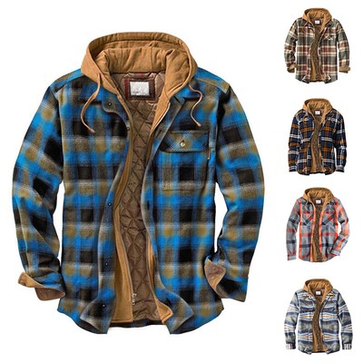 mens flannel jacket with zipper