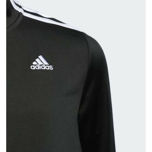 New Adidas Track Jacket Full Zip Black Athletic Activewear Girls Youth 14 $45 - Picture 2 of 9