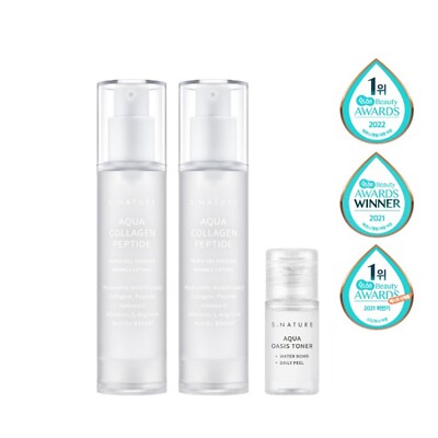 S.NATURE Aqua Collagen Peptide Triple Jell Essence 50ml+50ml With Toner 12ml