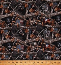 Cotton Realtree Camouflage Animals Multicolor Fabric Print by Yard D772.87