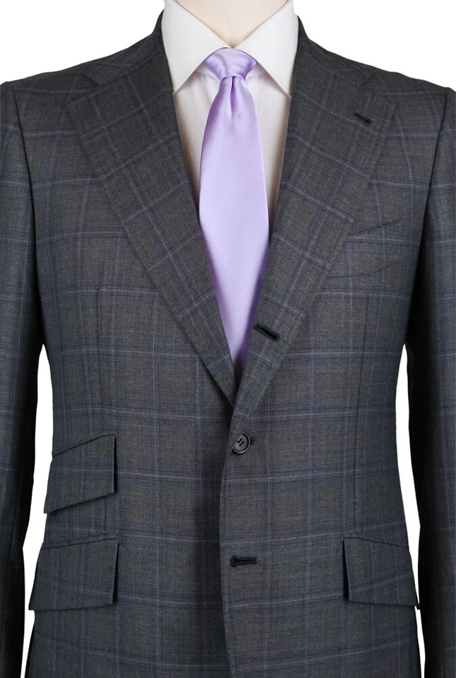 Traje a cuadros de lana gris Orazio Luciano - 38/48 - (FINTO3B843269R7) Foto 2 de 4