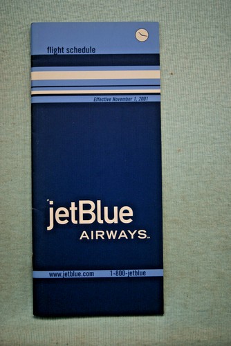 JetBlue Airways - Timetable - Nov 1, 2001