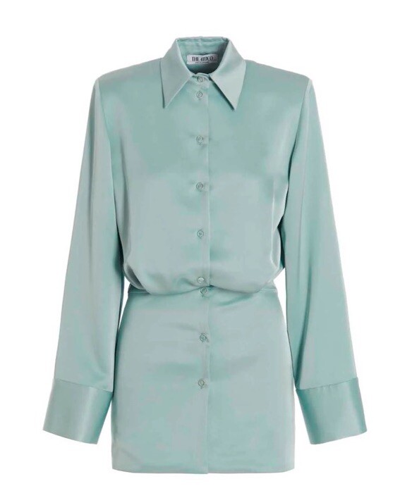 THE ATTICO Margot Long-Sleeved Mini Shirt Dress Size (40) GENUINE RRP  £565 #S6