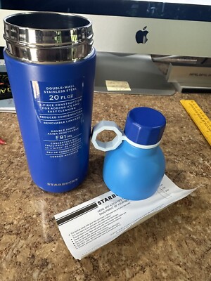 NEW Starbucks Double Wall Stainless Steel Water Bottle Coffee Cup Thermos 20 OZ