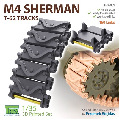 1/35 T-Rex Studio #85069 M4 Sherman T-62 Tracks