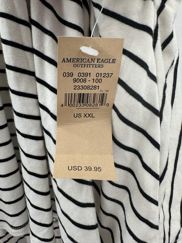 American Eagle Striped Keyhole Back Viscose Blend Mini Dress Women’s Size XXL - Picture 2 of 8