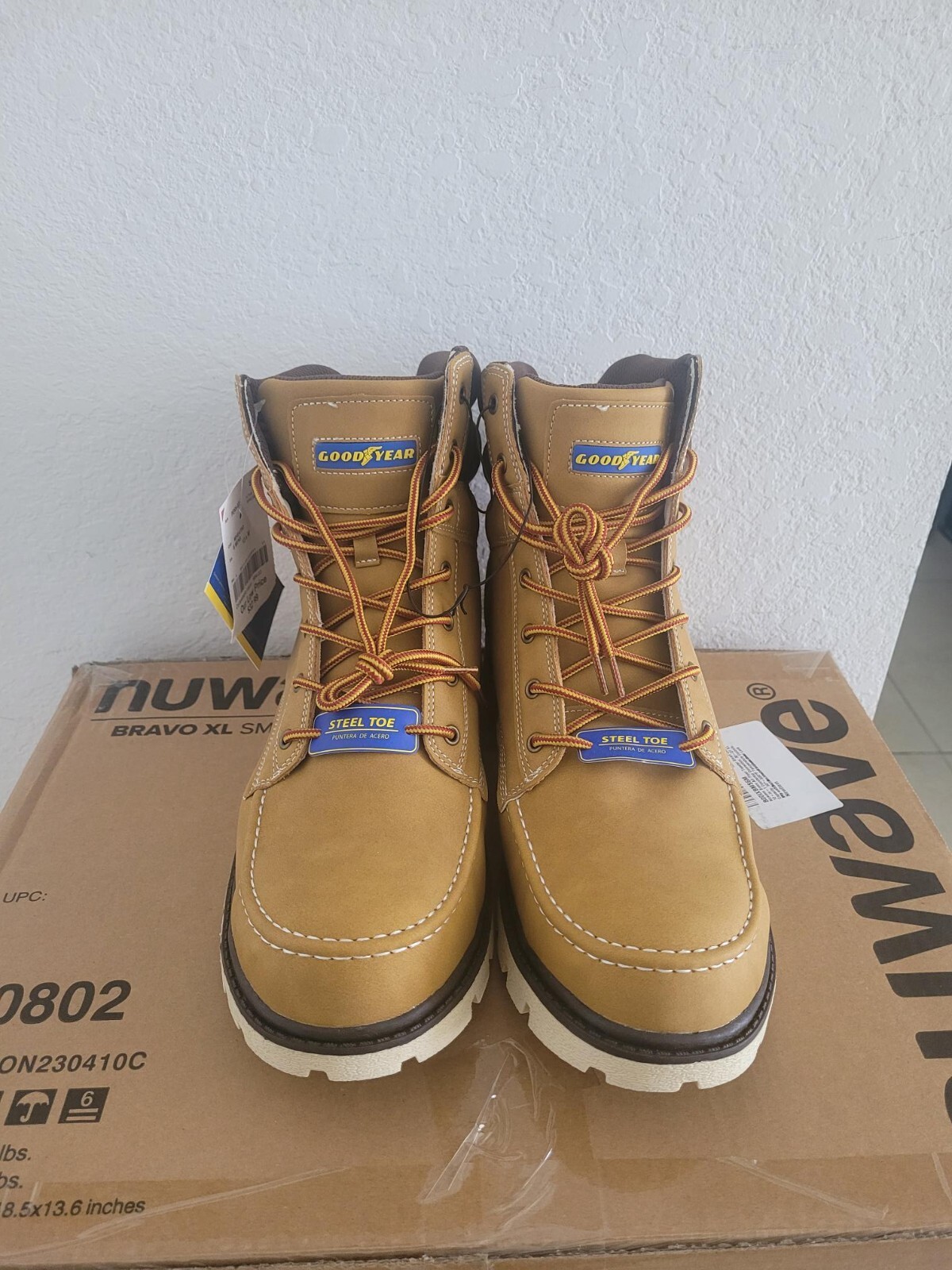 Goodyear Men's Penn Steel Toe Work Boots, Wheat, 13 Wide eBay
