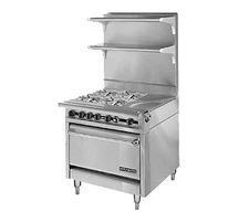 American Range HD34-1HT-4-M 34" Gas Heavy Duty Range w/ (4) Open Burners, (1)...