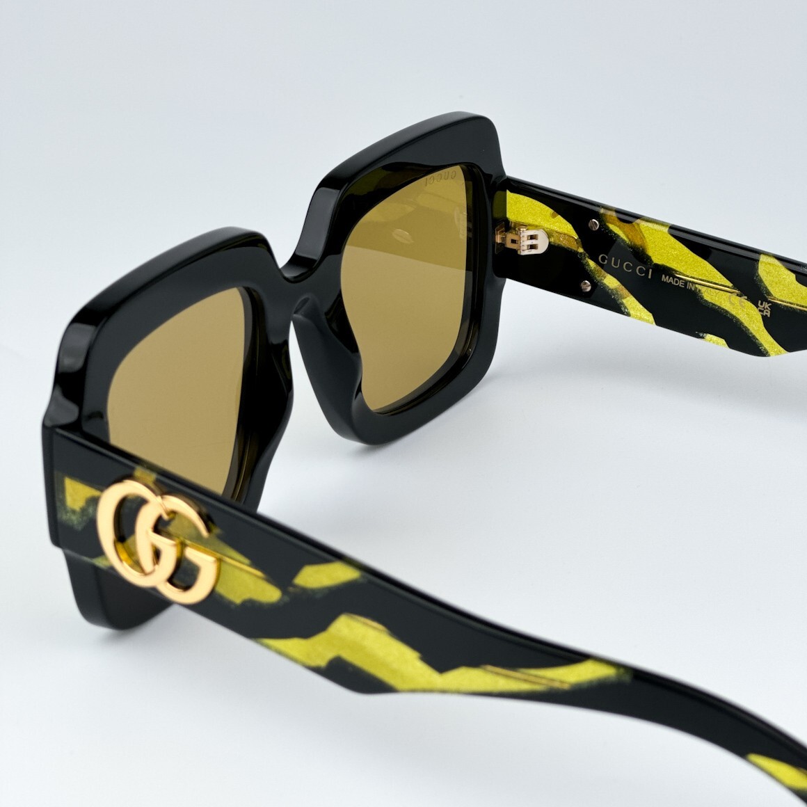 NEW Gucci GG1547S 004 Black Brown Women Square Sunglasses GG