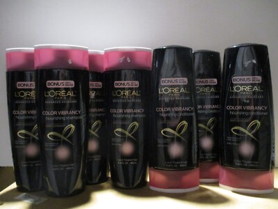 total 7 LOREAL Color Vibrancy Nourishing Shampoo/Conditioner 15.8oz ANTIOXIDANT
