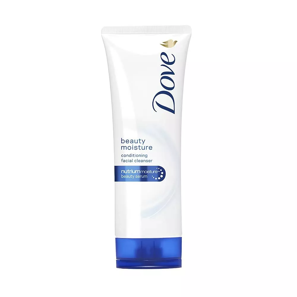 Washing face with dove deals