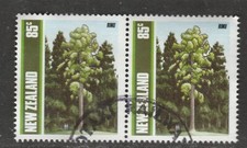 1989 NZ 85c Native Trees Used PAIR