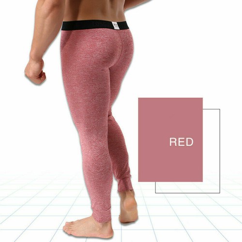 Men Stretch Trousers Soft Long Johns Thermal Leggings Pants Warm Pouch Underwear - Picture 12 of 17