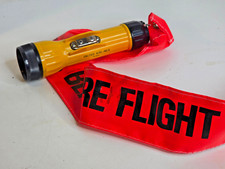 Vintage United Airlines Flashlight with Remove Before Flight Tag