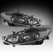 For 2009-2014 Nissan Murano Halogen Black Headlights Clear Headlamps Leftright