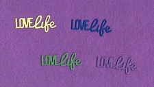 LOVE LIFE die cuts scrapbook cards