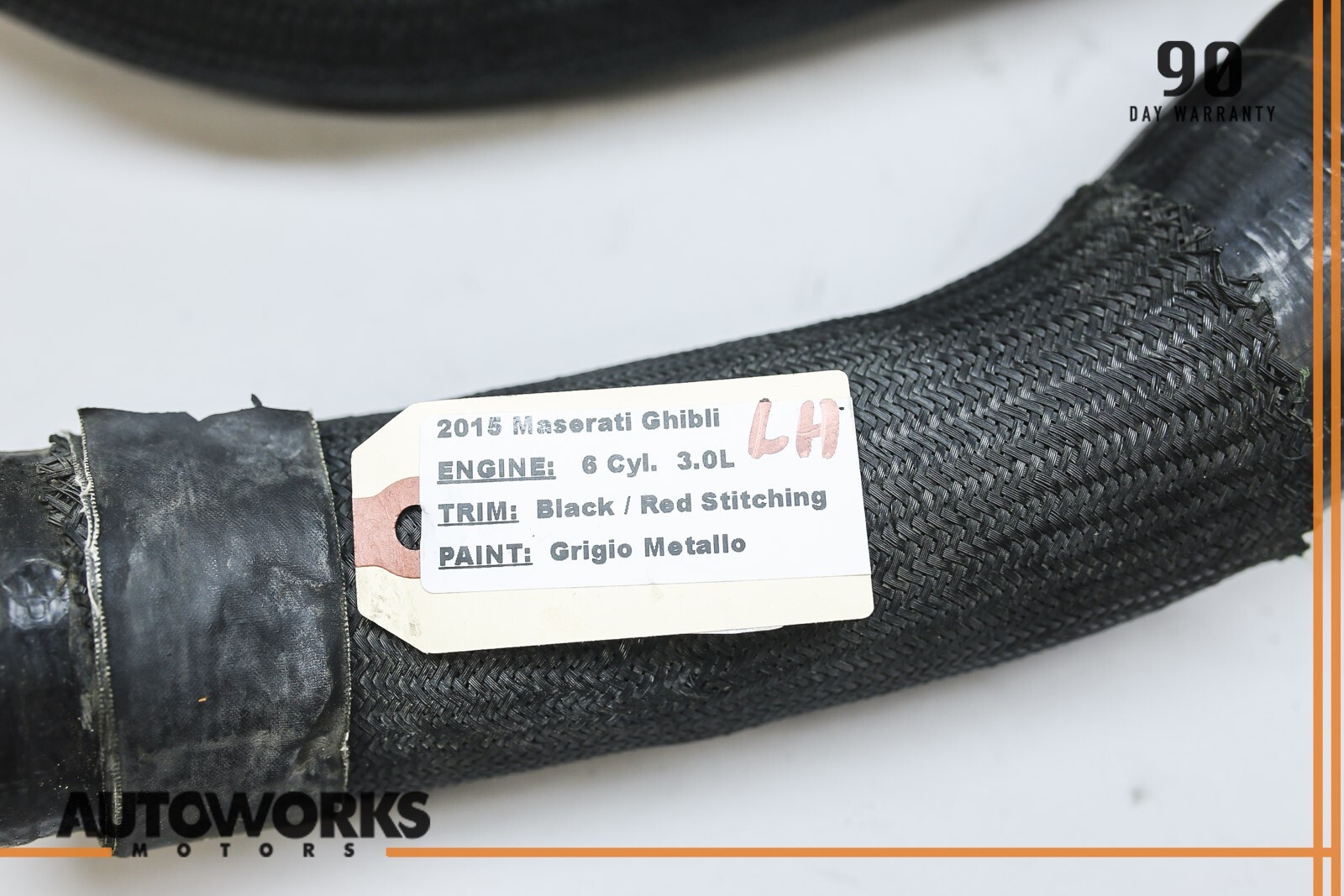 14-20 Maserati Ghibli M157 3.0L Left Engine Air Intake Intercooler Hose Set OEM