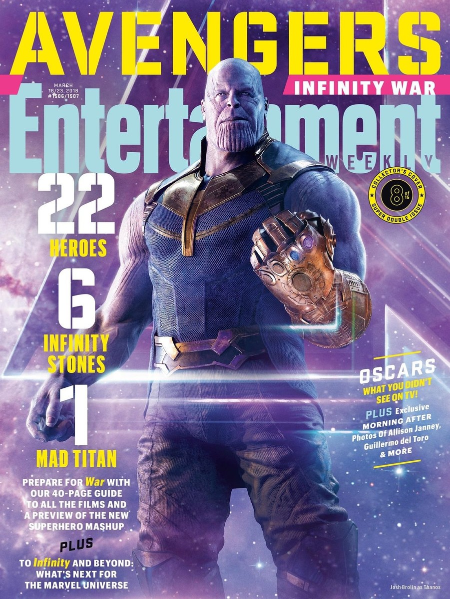 AVENGERS INFINITY WAR ENTERTAINMENT WEEKLY MOVIE POSTER THANOS