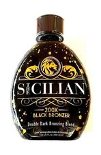 The Sicilian 200X Dark Black Bronzer Tanning Lotion – BEST Tanning Lotion For...
