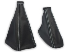 FÜR ALFA ROMEO GTV SPIDER 916 95-98 SCHALTMANSCHETTE HANDBREMSSACK LEDER n.WEISS