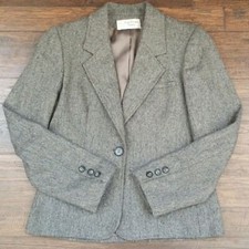 Evan Picone Union Made Gray Blazer Jacket Size 6 Vintage